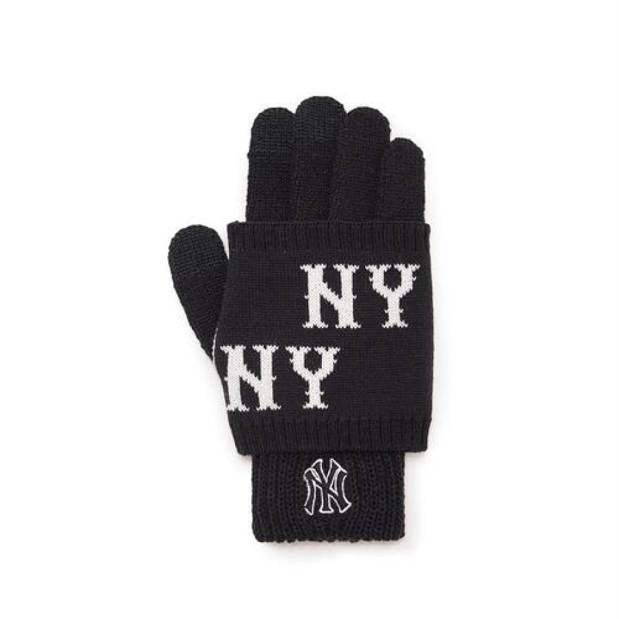 Kids MLB korea Others | [Kids] Classic Monogram Knit Glove New York Yankees