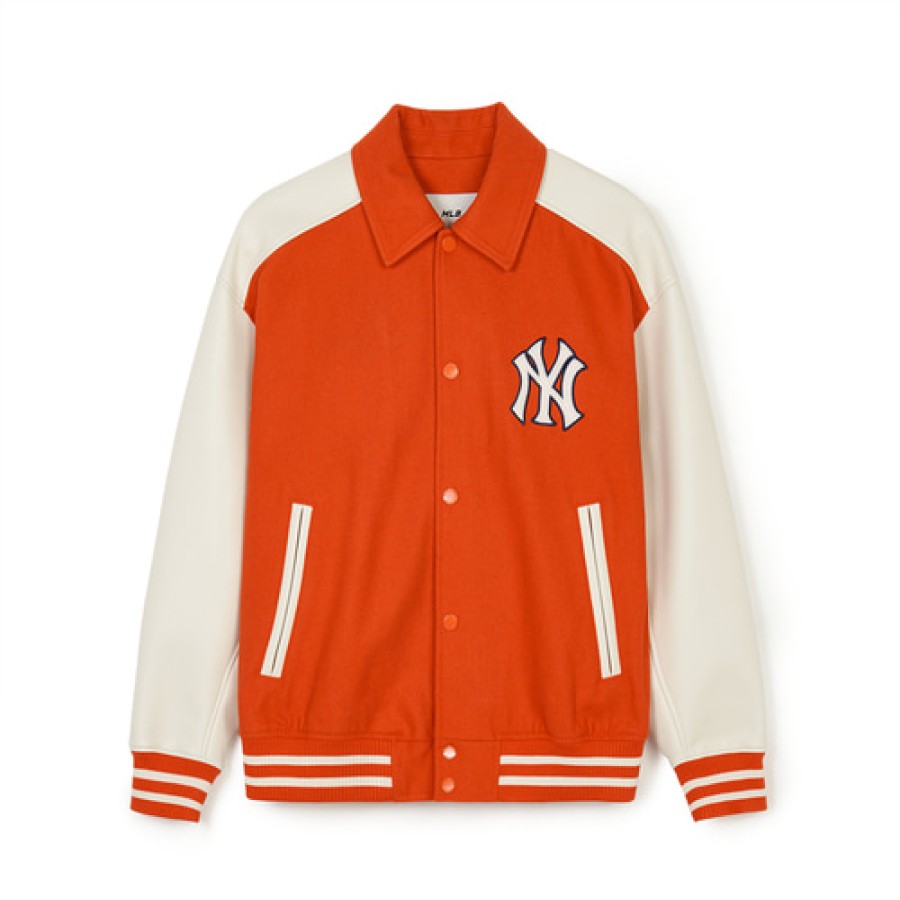 Apparel MLB korea Varsity Jackets | Wool Collar Varsity Jacket(Single-Layer) New York Yankees