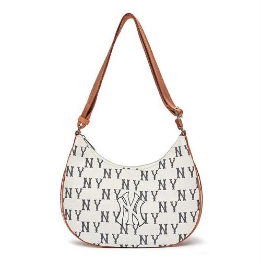 Bag MLB korea | Big Classic Monogram Jacquard L Hobo Bag New York Yankees