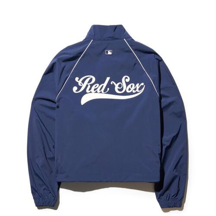 Apparel MLB korea Windbreakers | [Wms] Women`S Sportive Varsity Crop Windbreaker Boston Redsox