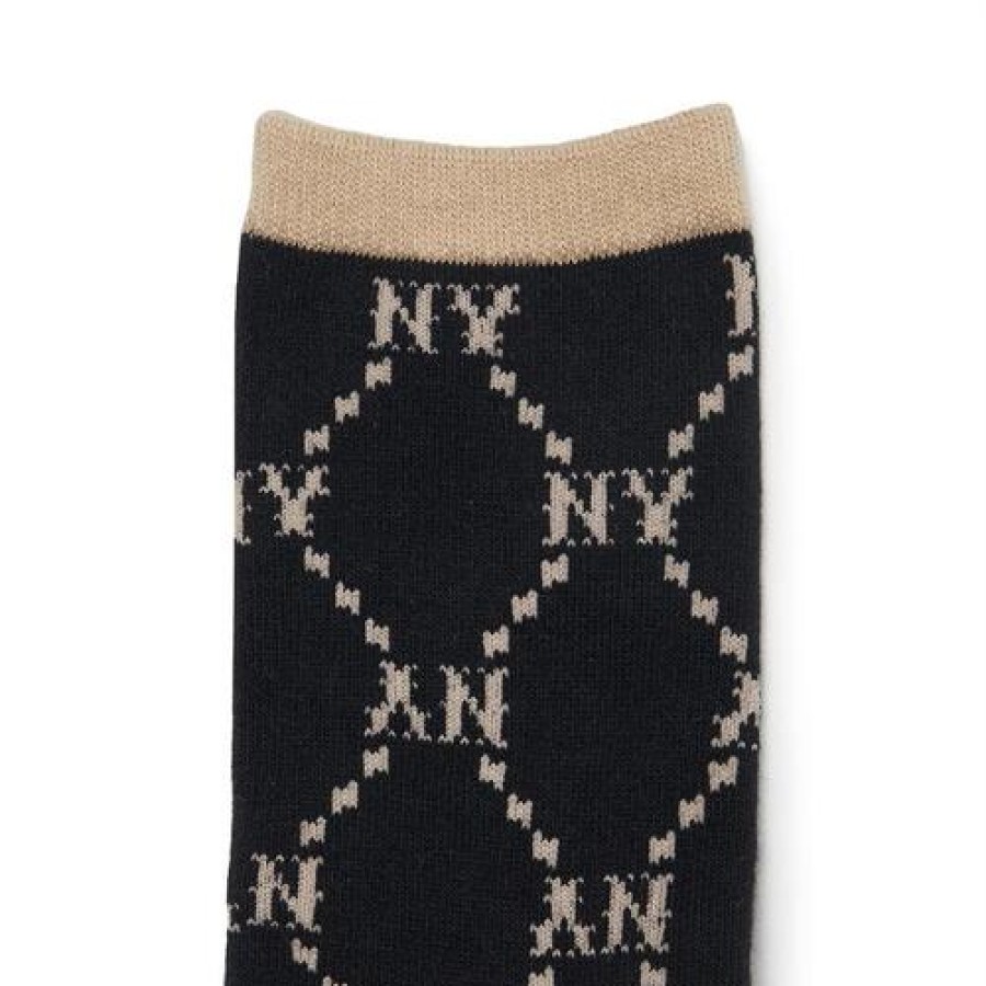 Kids MLB korea Others | [Kids] Dia Monogram Jqd Socks New York Yankees