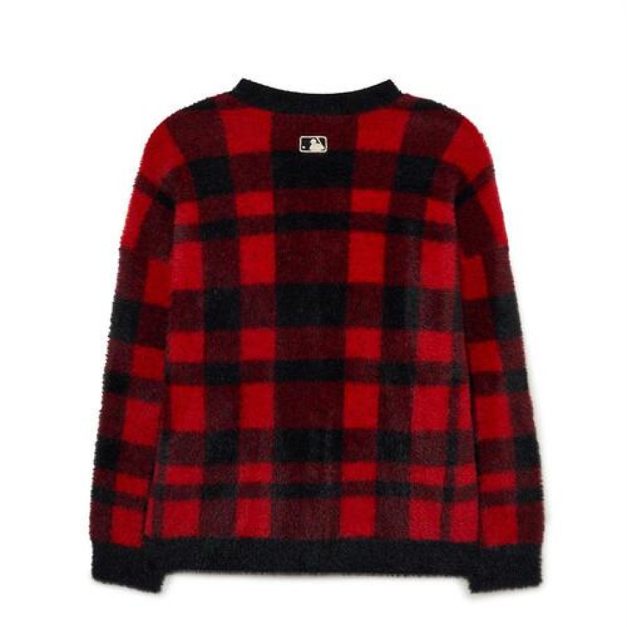 Kids MLB korea Sweaters | [Kids] Check Knit Cardigan Cleveland Indians