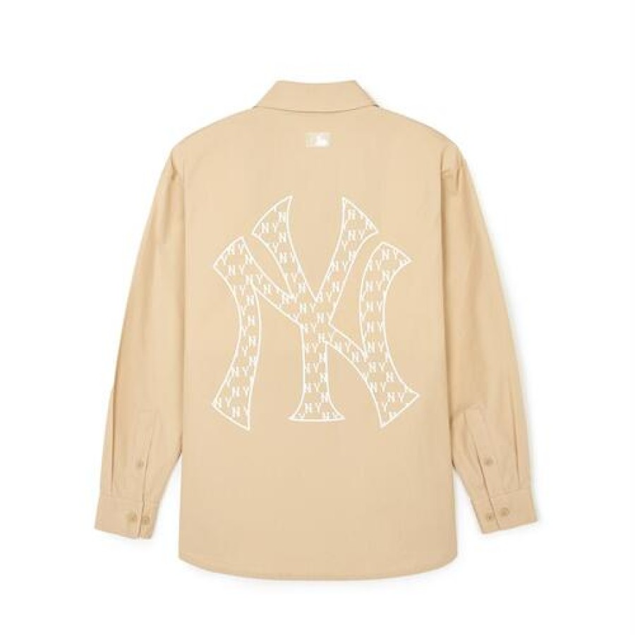 Apparel MLB korea Shirts | Classic Monogram Big Lux Long Sleeve Shirts New York Yankees