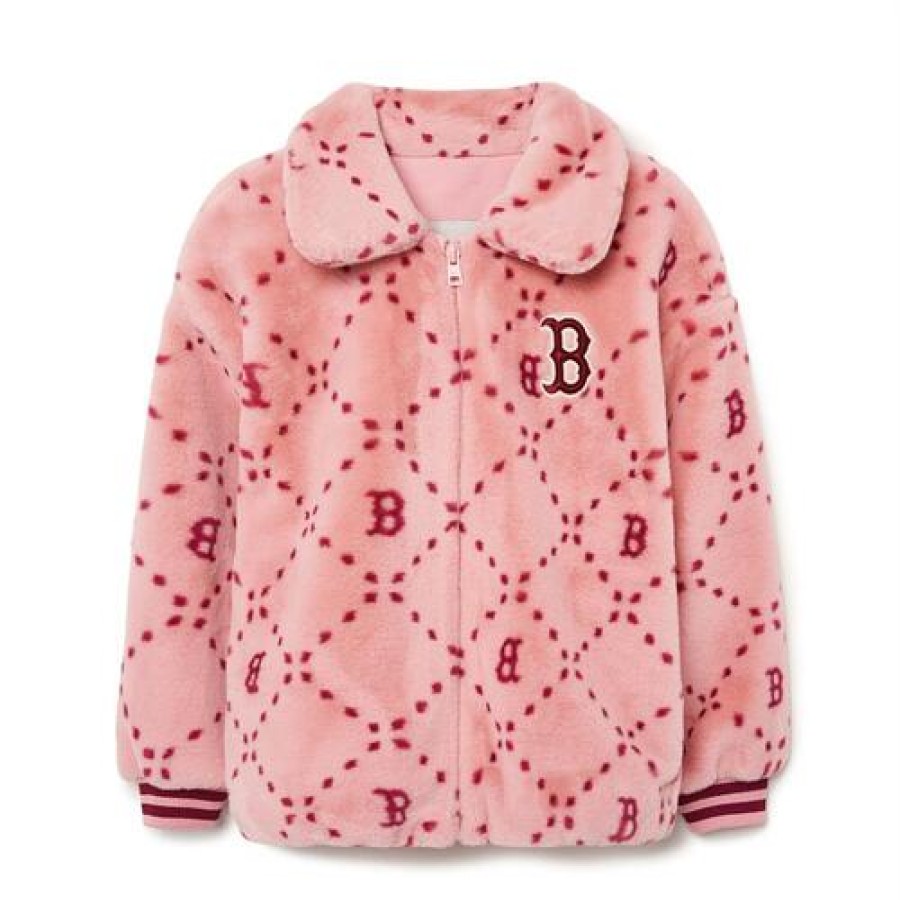 Acc MLB korea Jumpers | [Kids] Dia Monogram Fur Fleece Jp Boston Red Sox