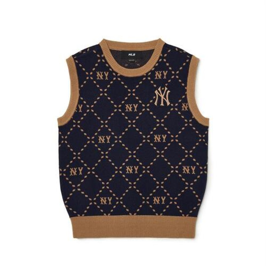 Kids MLB korea Sweatshirts | [Kids] Dia Monogram Knit Vest New York Yankees