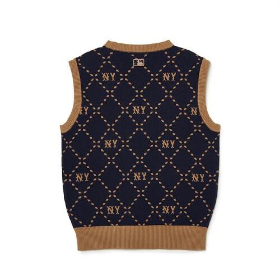 Kids MLB korea Sweatshirts | [Kids] Dia Monogram Knit Vest New York Yankees