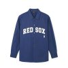 Apparel MLB korea Shirts | Varsity Cotton Long Sleeve Shirts Boston Redsox