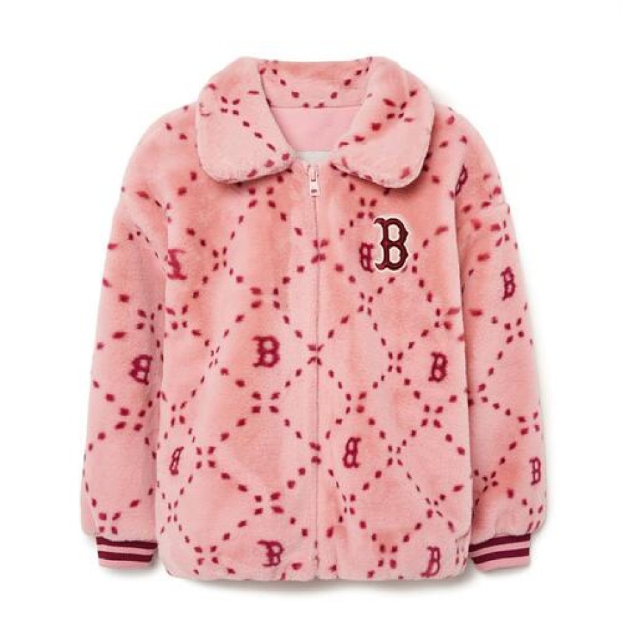 Acc MLB korea Padded Jackets | [Kids] Dia Monogram Fur Fleece Jp Boston Red Sox