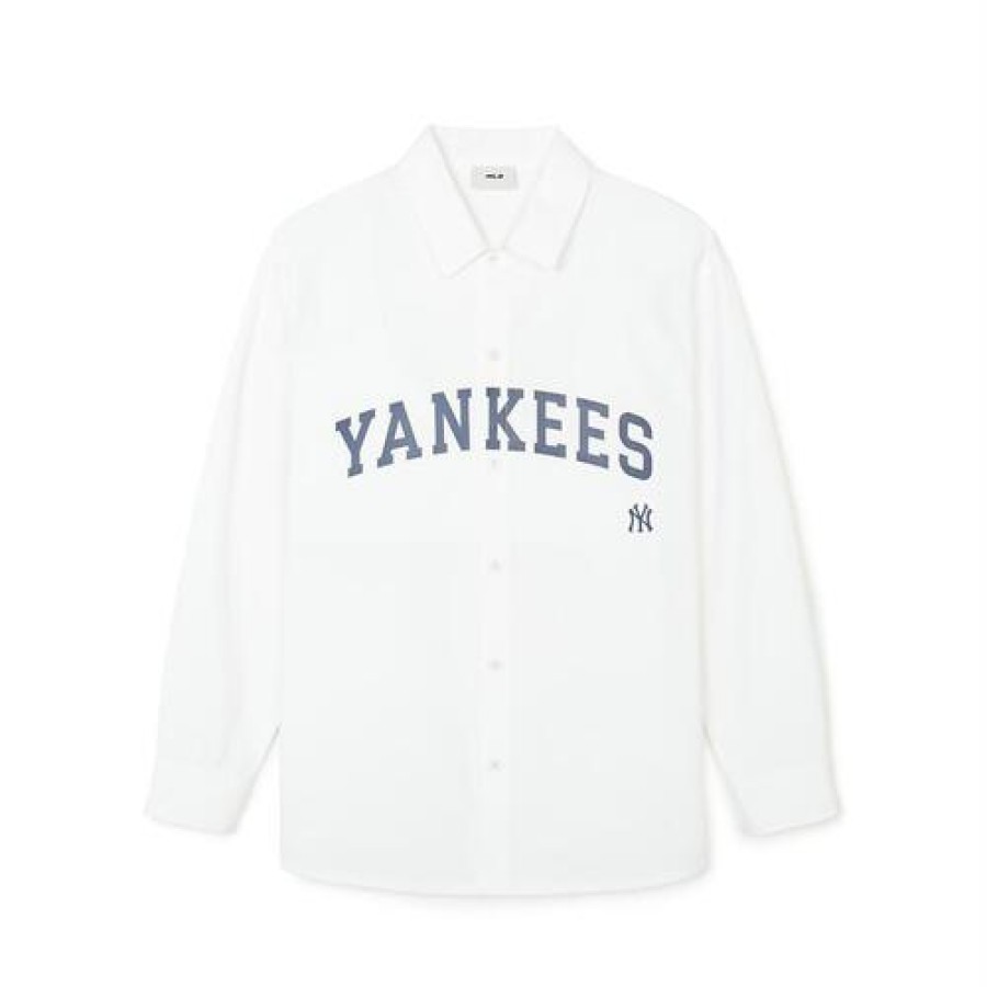 Apparel MLB korea Shirts | Varsity Cotton Long Sleeve Shirts New York Yankees