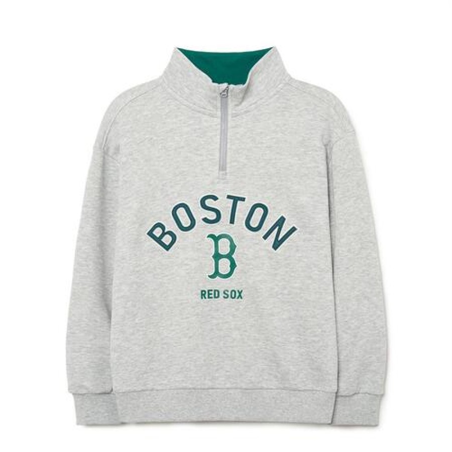 Kids MLB korea Sweatshirts | [Kids] Varsity Half Zip Sweatshrit Boston Red Sox