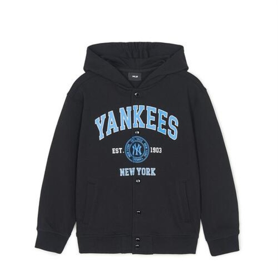 Kids MLB korea Hoodies | [Kids] Varsity Button Hoodie New York Yankees