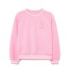 Kids MLB korea Sweatshirts | [Kids] Dia Monogram Poly Jqd Girl`S Cropped Sweatshirt Boston Red Sox