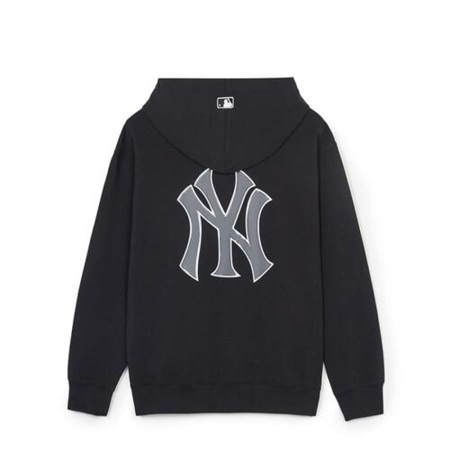 Apparel MLB korea Full-Zip Hoodies | Basic Big Logo Double Knit Hood Zip-Up New York Yankees