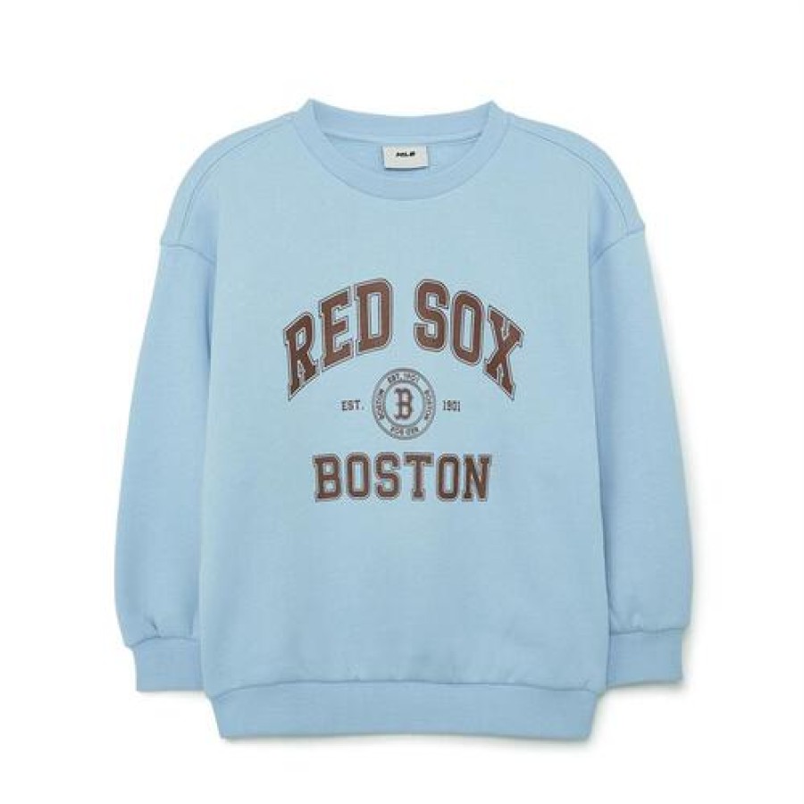 Kids MLB korea Sweatshirts | [Kids] Varsity Fleeced Mtm Set Up Boston Red Sox