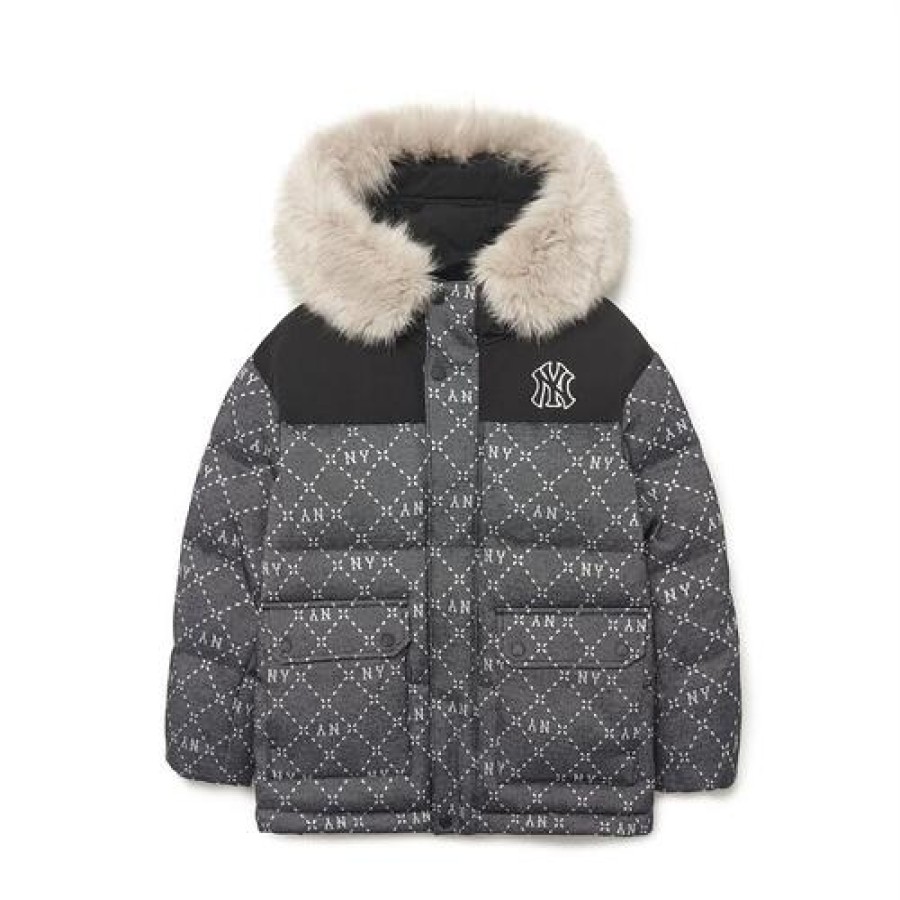 Acc MLB korea Padded Jackets | [Kids] Dia Monogram Mid Down New York Yankees