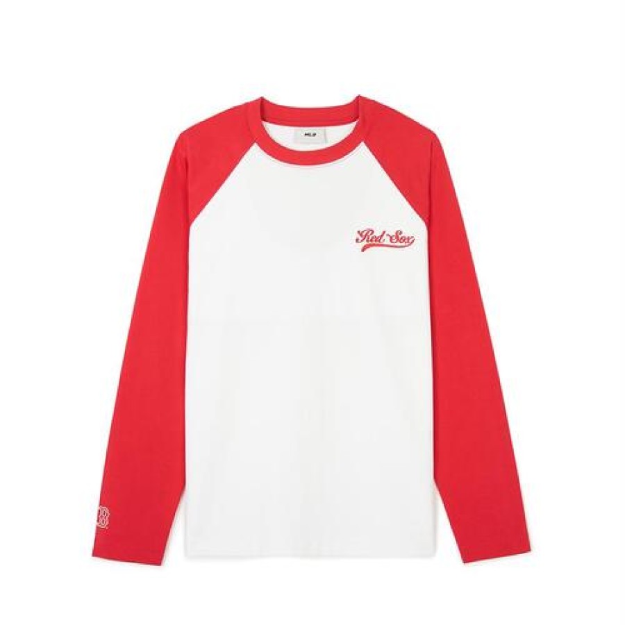 Apparel MLB korea T-Shirts | [Wms] Women`S Varsity Raglan Loose Fit T-Shirts Boston Redsox