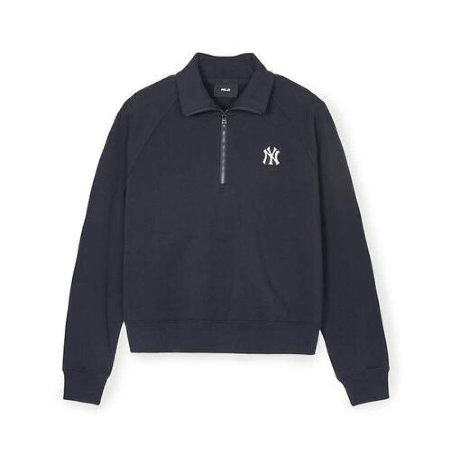 Apparel MLB korea Sweatshirts | [Wms] Women Basic Small Logo Crop Sweatshirts New York Yankees