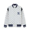 Apparel MLB korea Varsity Jackets | Classic Monogram Jqd Shoulder-Block Varsity Jacket(Single-Layer) New York Yankees