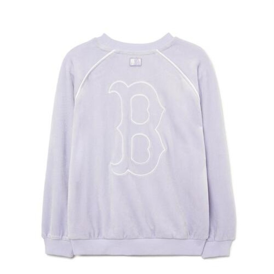 Kids MLB korea Sweatshirts | [Kids] Girl`S Basic Brushed Velour Sweatshirt Boston Red Sox