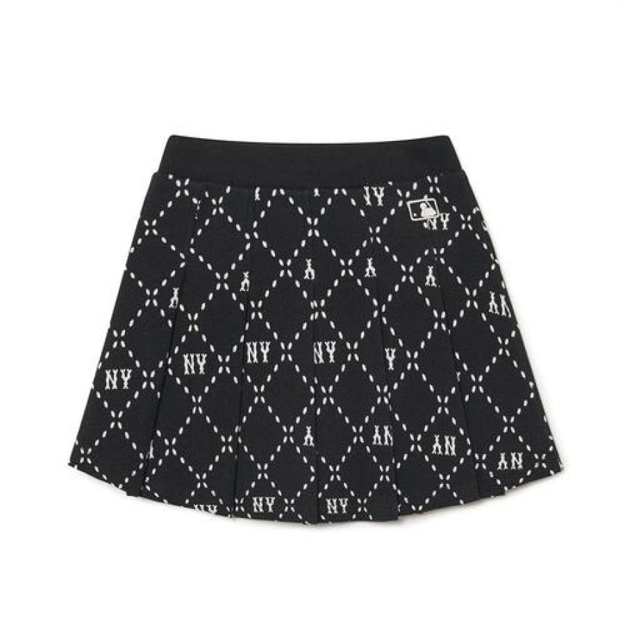 Kids MLB korea Skirts | [Kids] Dia Monogram Jacquard Pleats Skirt New York Yankees