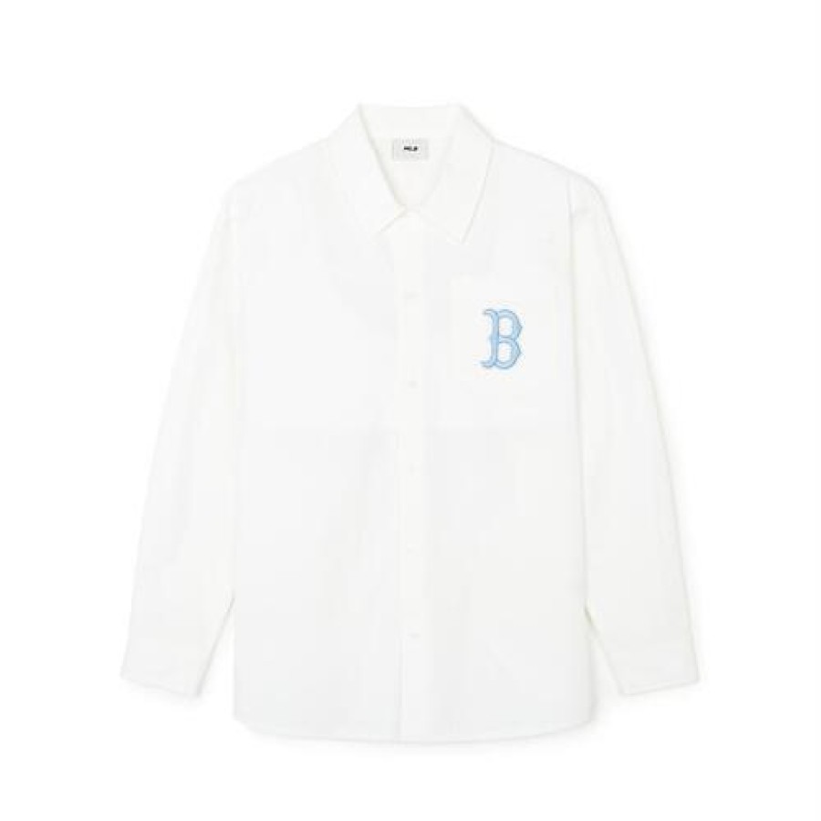 Apparel MLB korea Shirts | Classic Monogram Big Lux Long Sleeve Shirts Boston Redsox