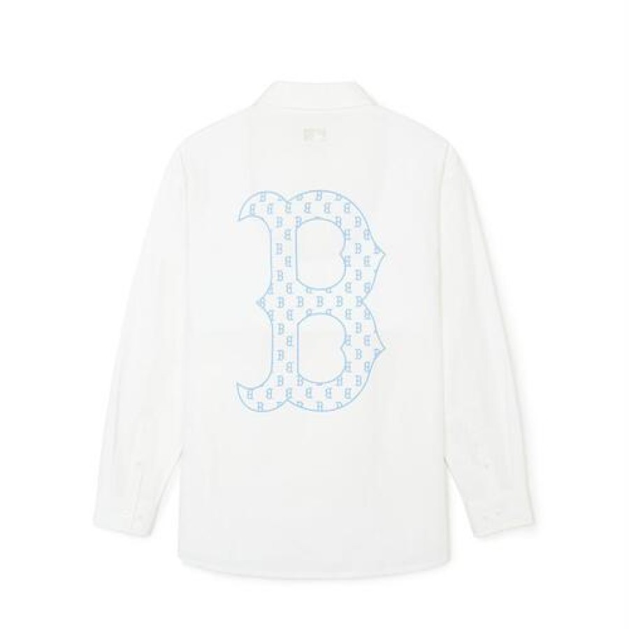 Apparel MLB korea Shirts | Classic Monogram Big Lux Long Sleeve Shirts Boston Redsox