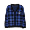 Kids MLB korea Sweaters | [Kids] Check Knit Cardigan Los Angeles Dodgers