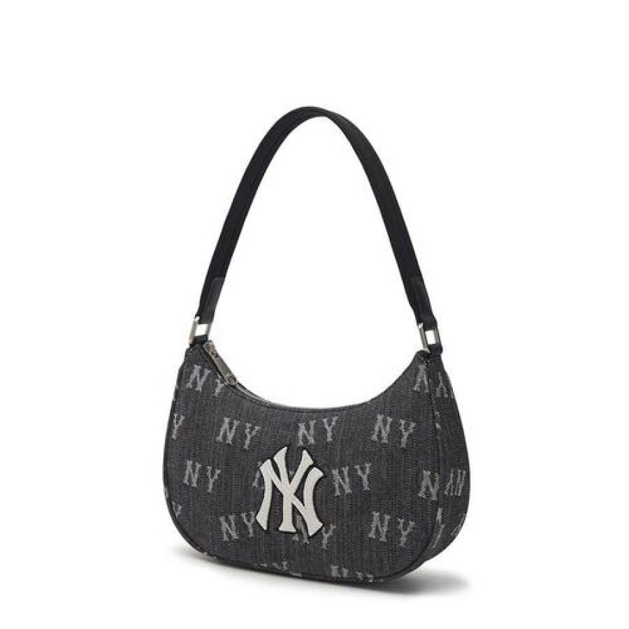 Bag MLB korea | Classic Monogram Denim Hobo Bag New York Yankees