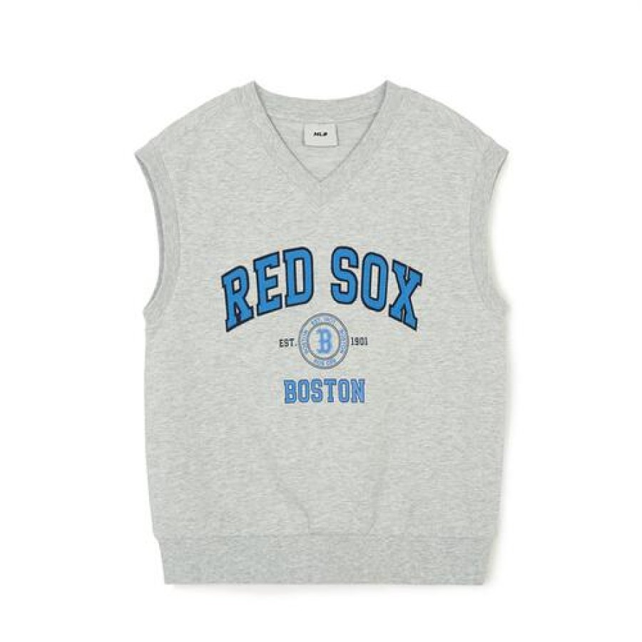 Kids MLB korea Sweatshirts | [Kids] Varsity 3Pcs Vest&Long-Sleeve Set-Up Boston Red Sox