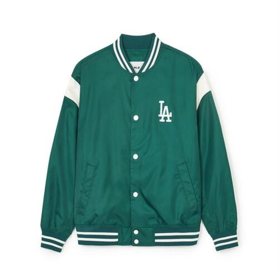 Apparel MLB korea Jackets | Nylon Basic Shoulder-Blocking Varsity Jacket(Single-Layer) Los Angeles Dodgers