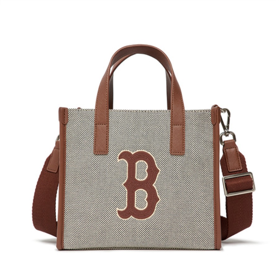 Bag MLB korea | Basic Big Logo Canvas S Tote Bag Boston Redsox