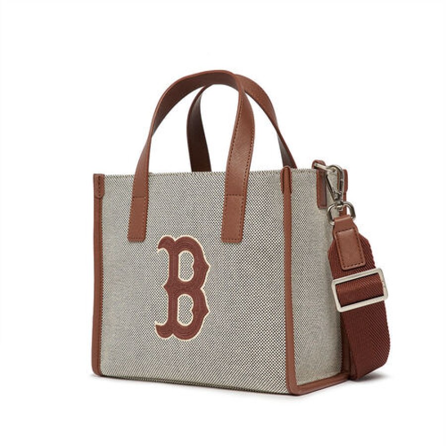 Bag MLB korea | Basic Big Logo Canvas S Tote Bag Boston Redsox